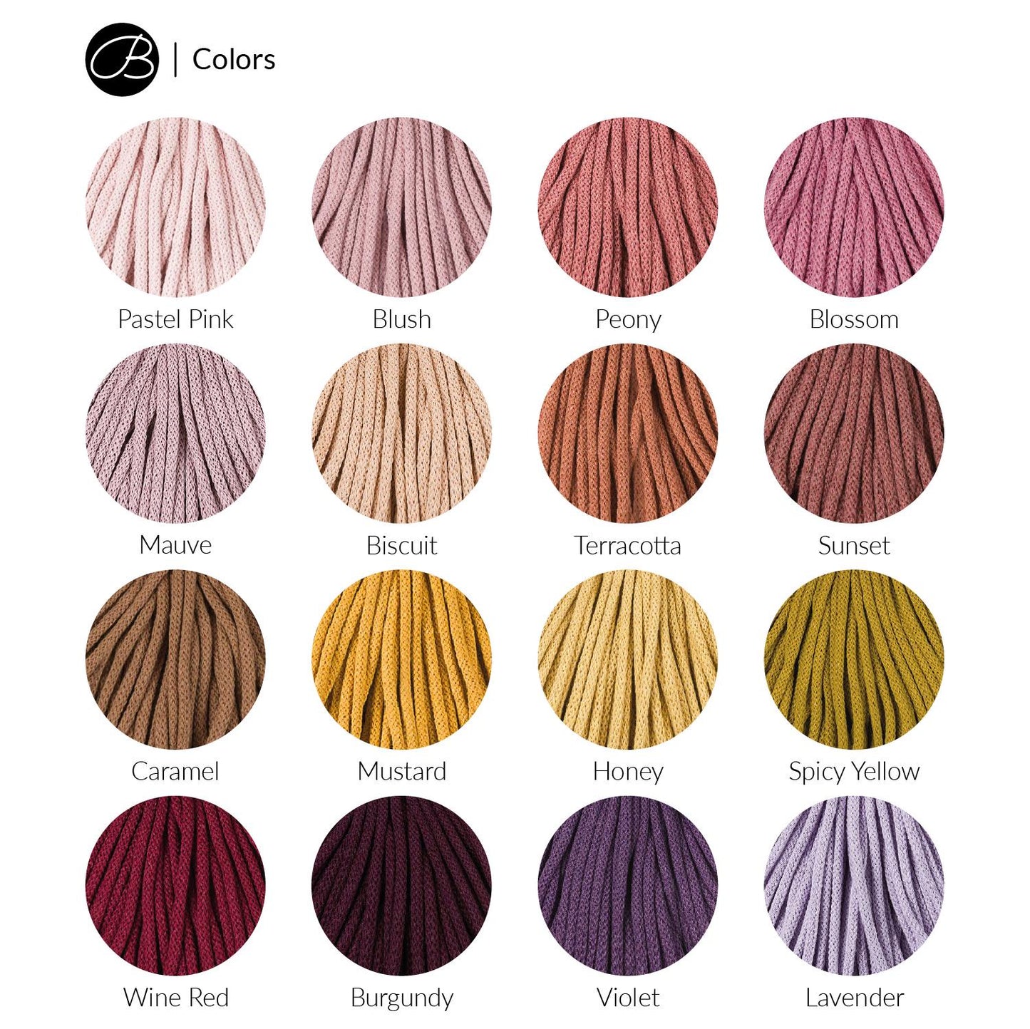 5mm Bobbiny Braided Cord, premium macrame cord, crochet yarn, recycled cotton, Freeship over 35 dollars