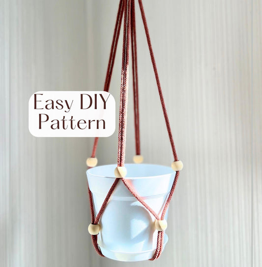 Macrame PATTERN - Written PDF, Video Tutorial and Knot Guide Included, DIY plant hanger, Instant Digital Download