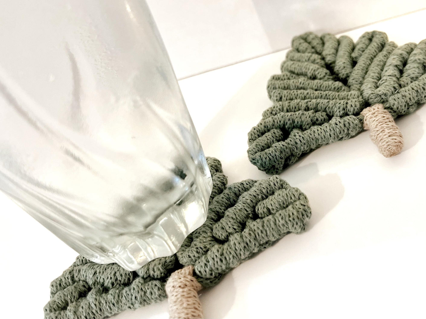 Macrame PATTERN - Christmas Tree Coaster Written PDF, Video Tutorial and Knot Guide Included, DIY Coaster, Instant Digital Download
