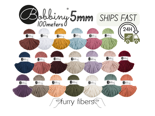 Bobbiny 5mm Braided Cotton Cord