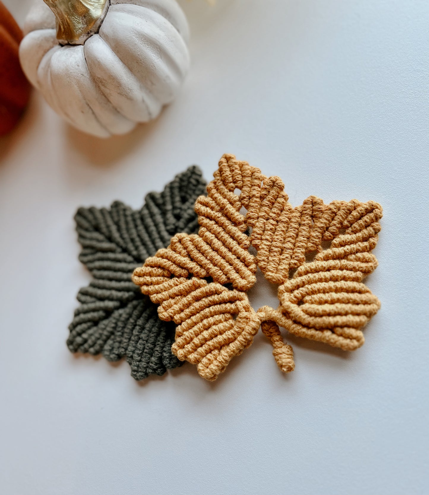 Handmade Maple Leaf Coasters, Set of 2