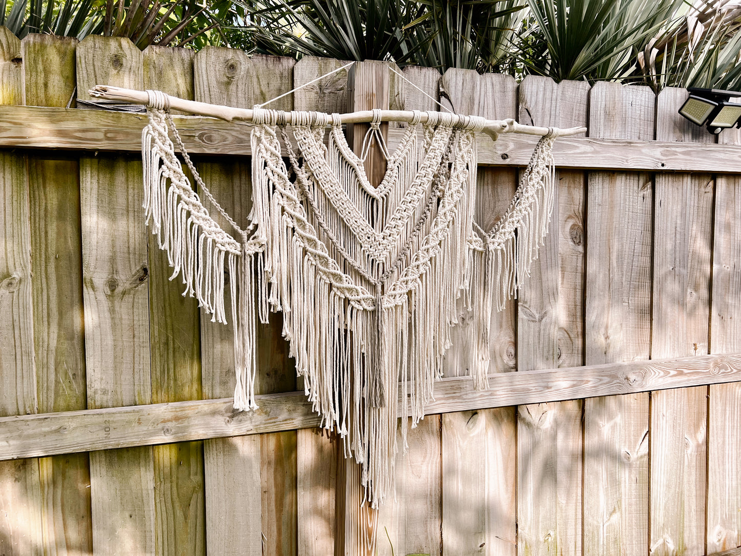 Large Macrame Wall Hanging, Natural Driftwood from Bahamas, One of a Kind