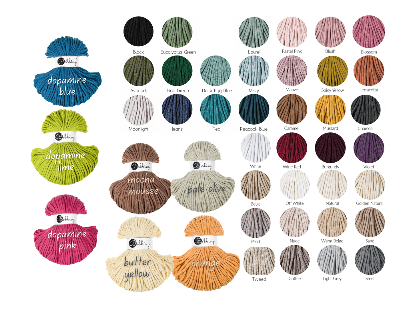 5mm Bobbiny Premium Braided Cord