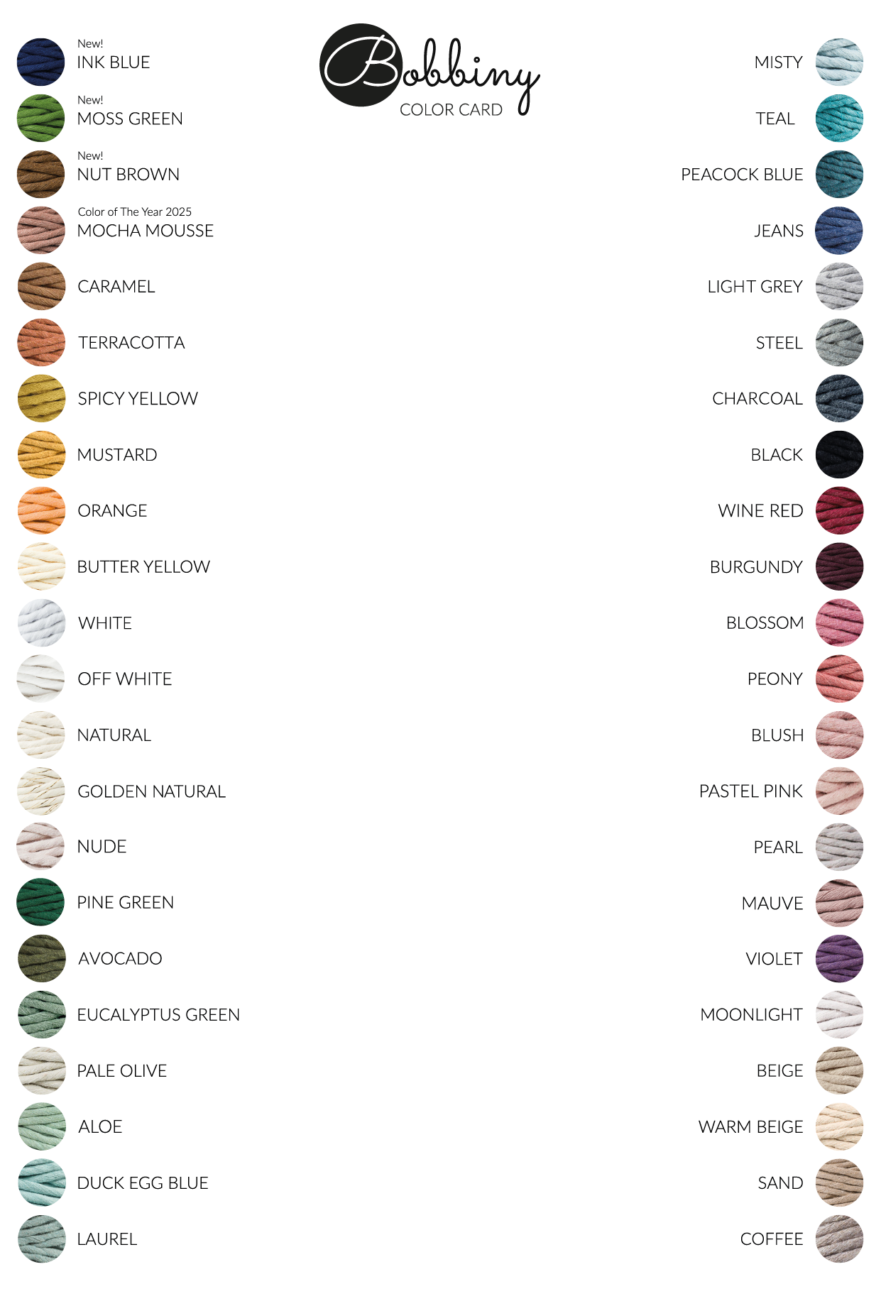 5mm Bobbiny Premium Braided Cord