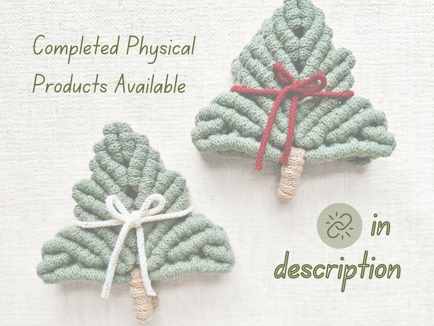 Macrame PATTERN - Christmas Tree Coaster Written PDF, Video Tutorial and Knot Guide Included, DIY Coaster, Instant Digital Download