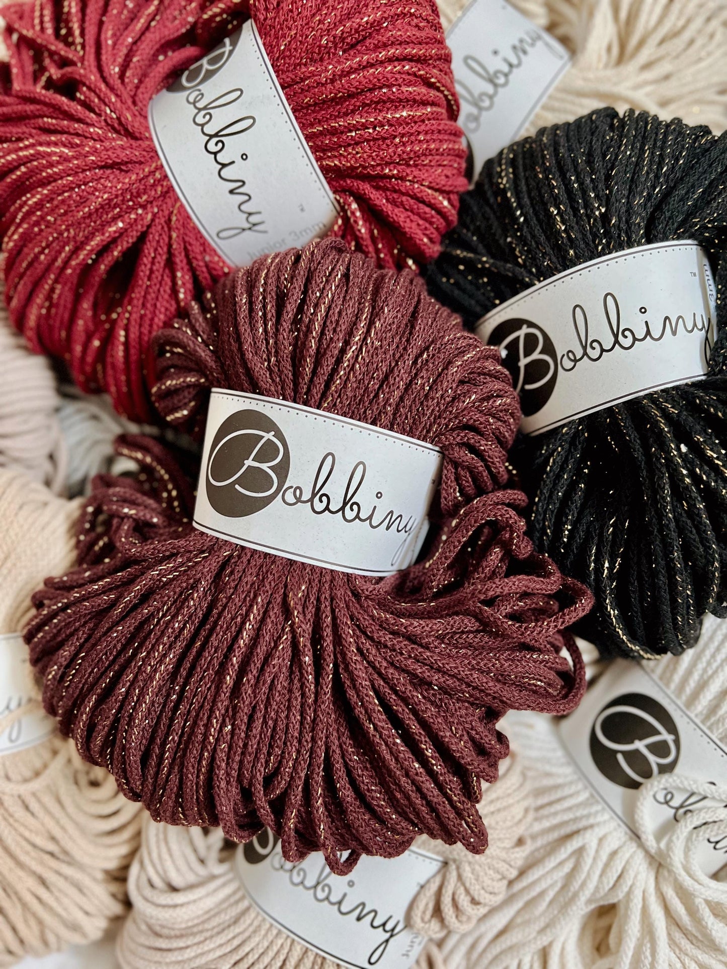 Bobbiny 3mm Junior Braided Cord, Fast US Shipping, Premium Macrame Cord, 15 meters, 30 meters, OEKO-TEX® Certified