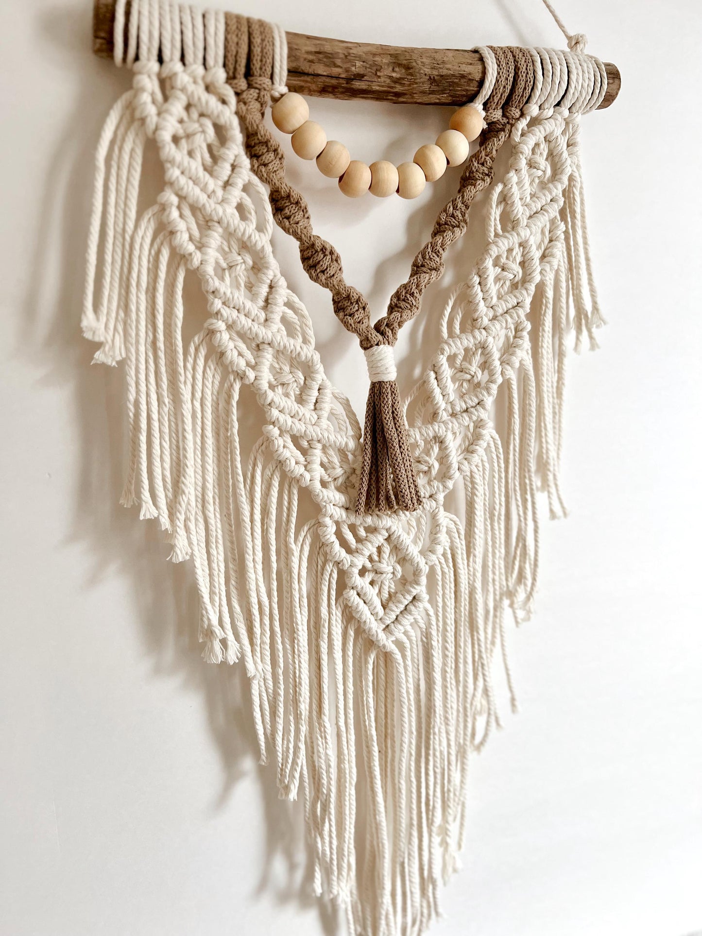 Macrame DIY Kit: Beginner Beaded Wall Hanging with Video (PDF Pattern Available)