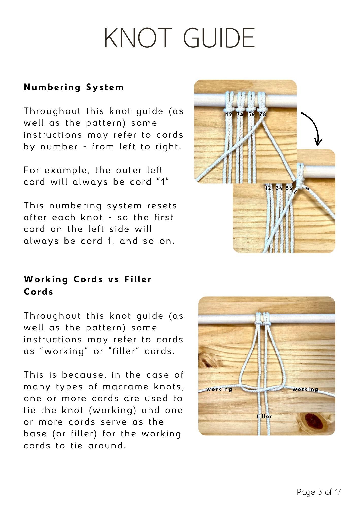 Macrame Beginner Kit: Bobbiny 5mm Cord, Dowel, Beads & Patterns