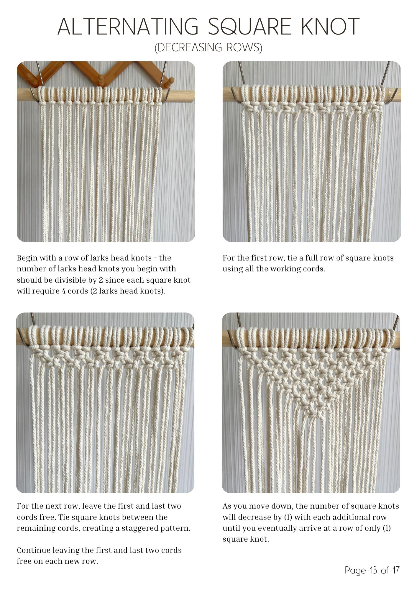 Macrame Beginner Kit: Bobbiny 5mm Cord, Dowel, Beads & Patterns