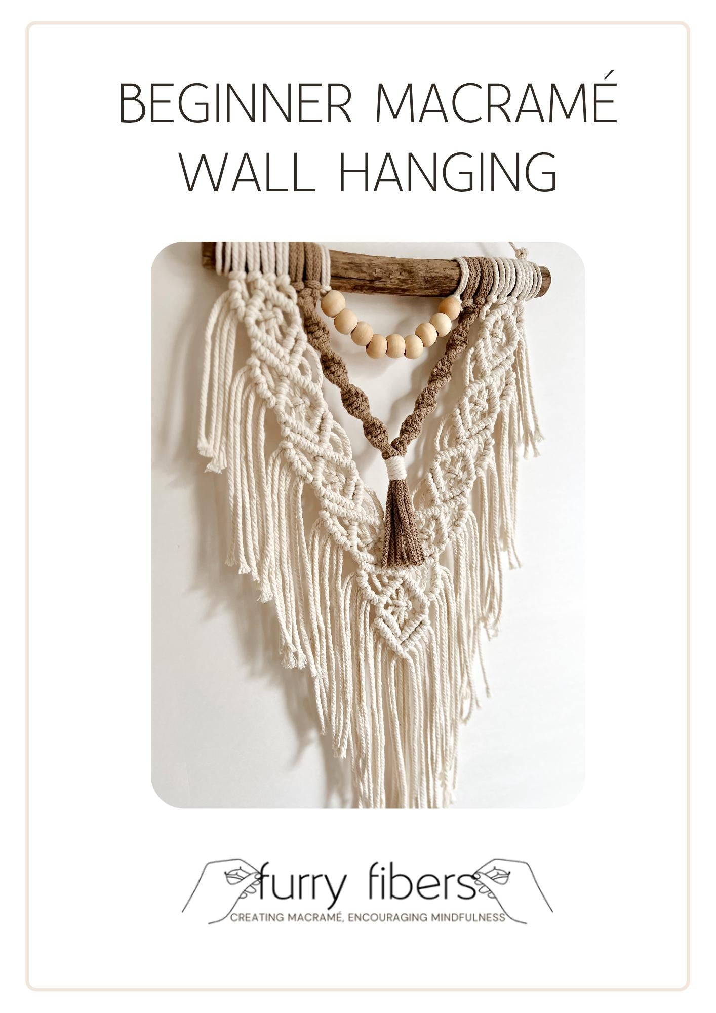 Beginner Macrame Wall Hanging Tutorial: PDF Pattern & Video