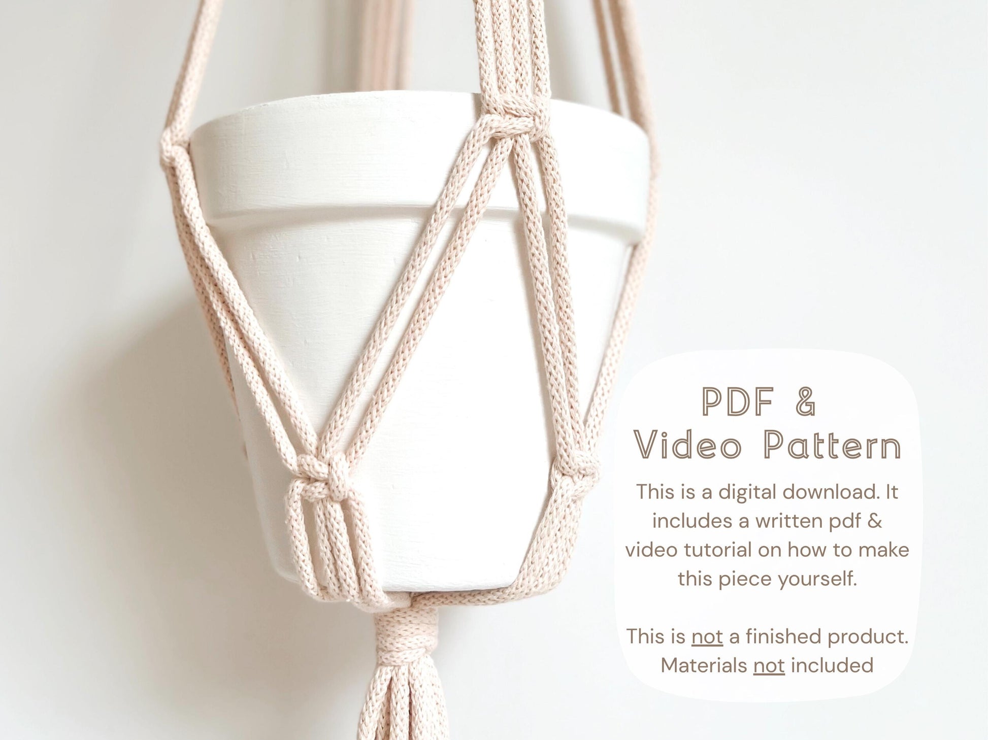 Macrame Plant Hanger Pattern: DIY Guide with Video (PDF Download)