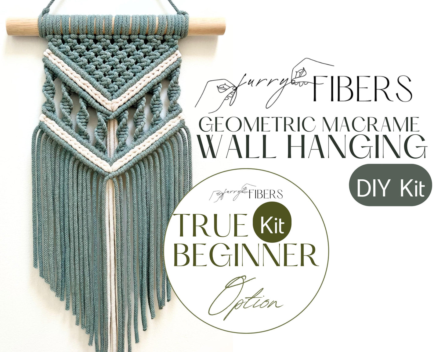 Macrame DIY Kit: Beginner Geometric Wall Hanging with Images (PDF Pattern Available)