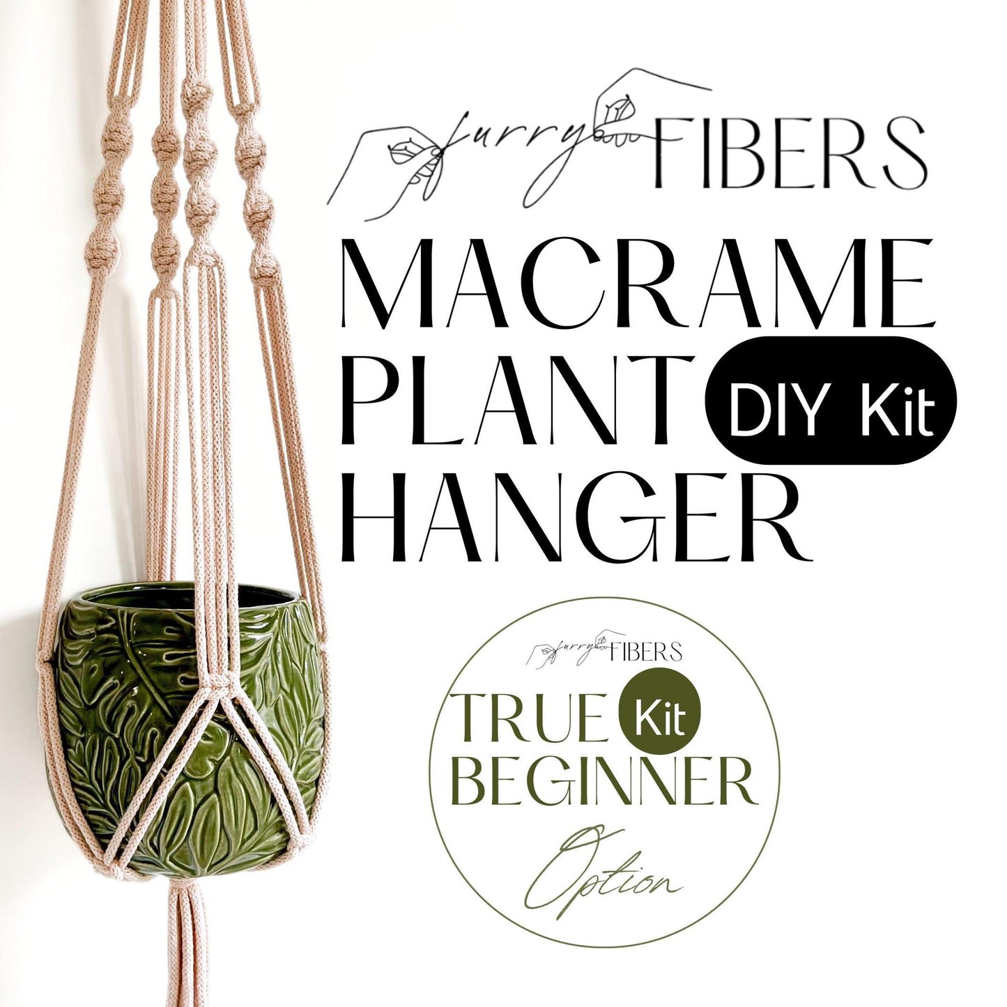 Macrame Plant Hanger DIY Kit: Beginner-Friendly with Bobbiny Cord (PDF Pattern & Video Tutorial Included