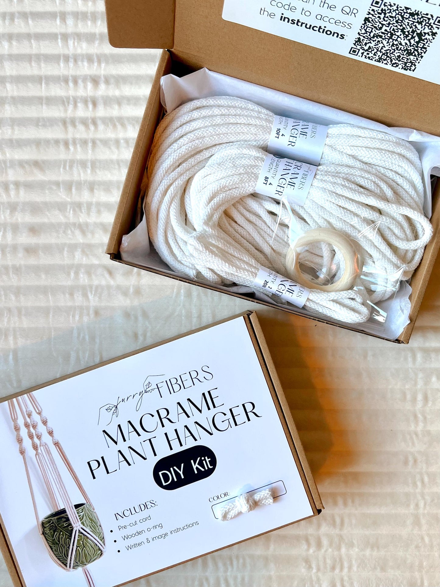 Macrame Plant Hanger DIY Kit: Beginner-Friendly with Bobbiny Cord (PDF Pattern & Video Tutorial Included
