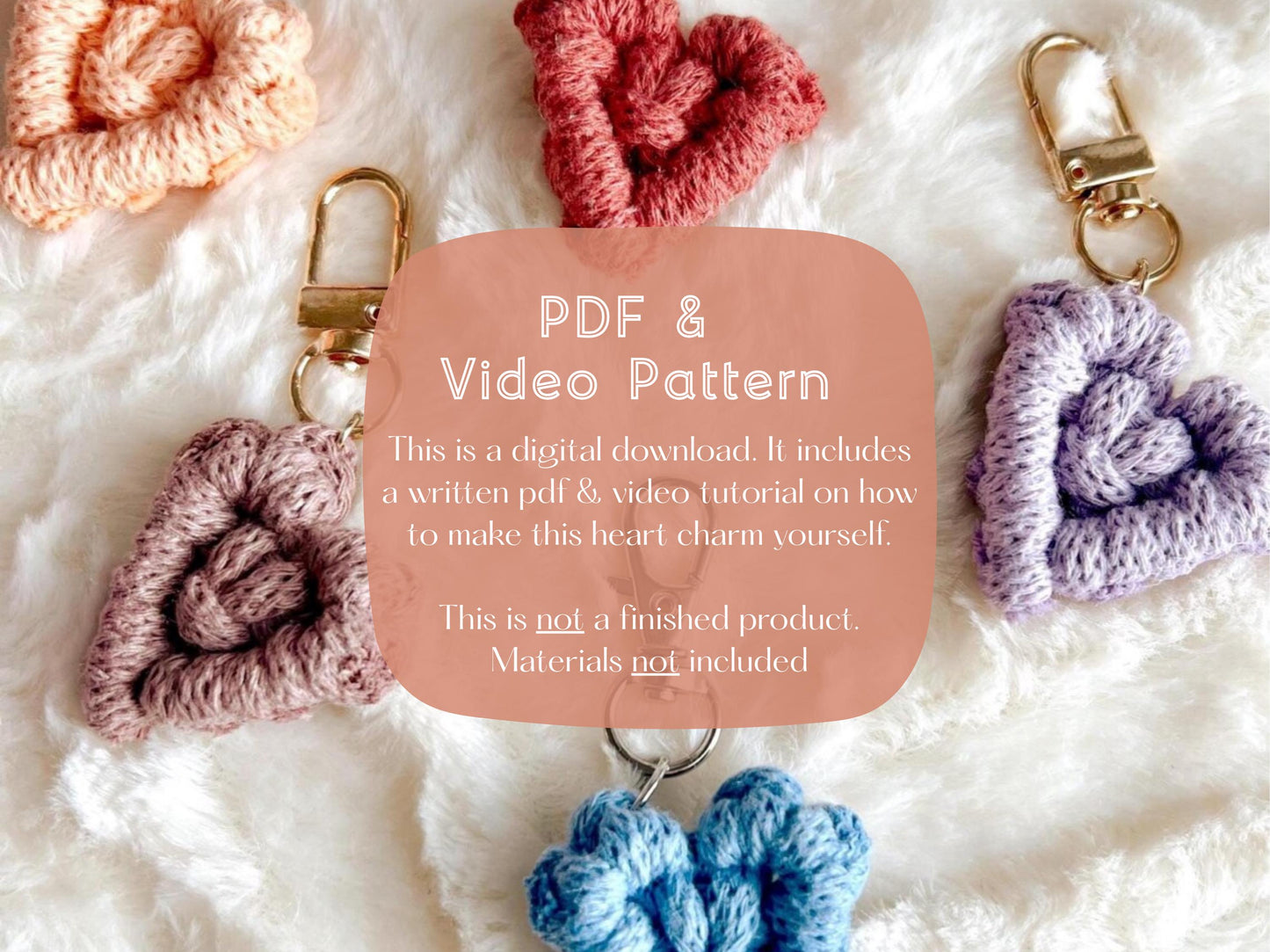 Macrame Heart Pattern: Beginner Friendly, DIY Video Tutorial (Digital Download)