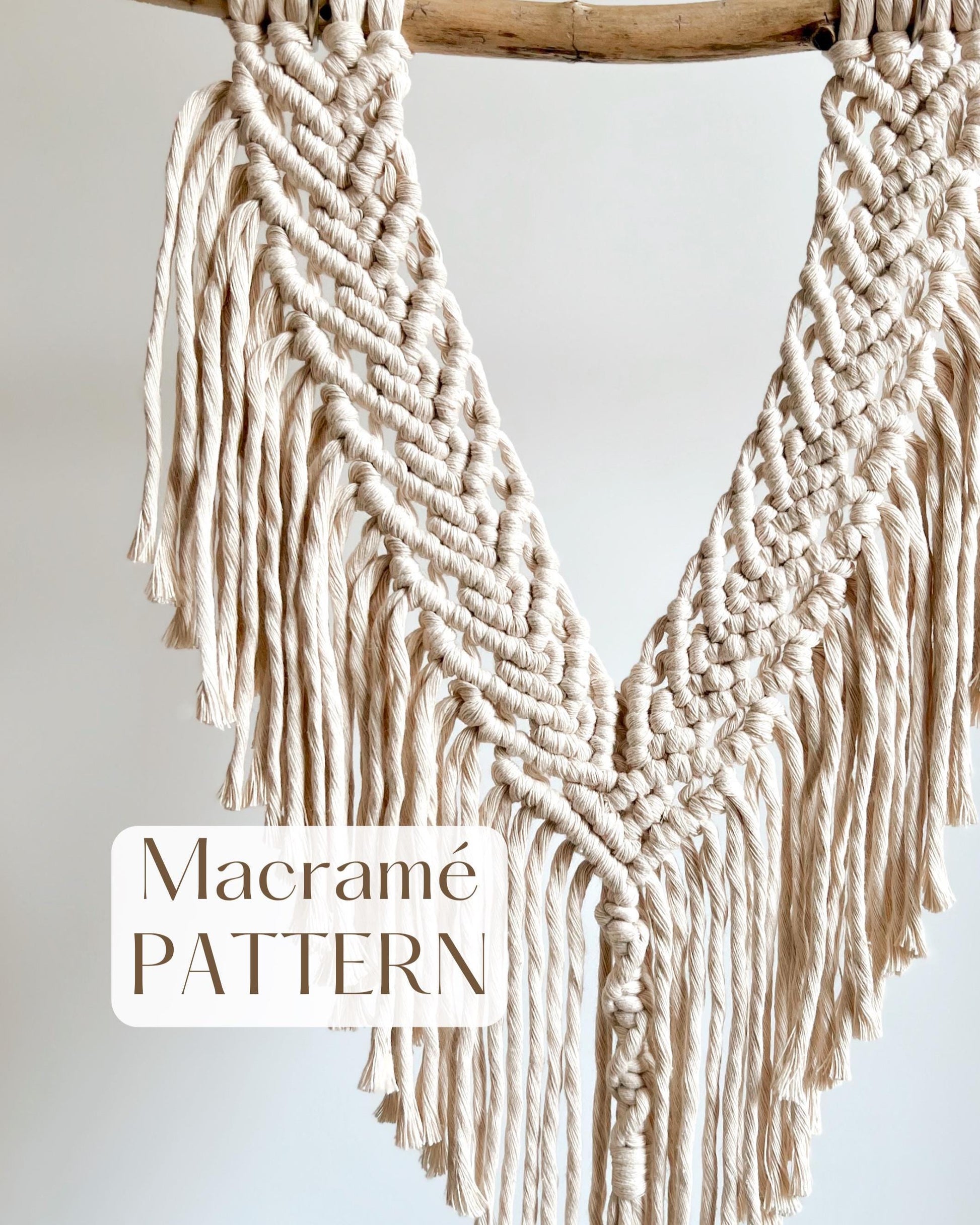 Macrame Wall Hanging Pattern: PDF Instructions and Images, Macrame Knot Guide, Supplementary Videos