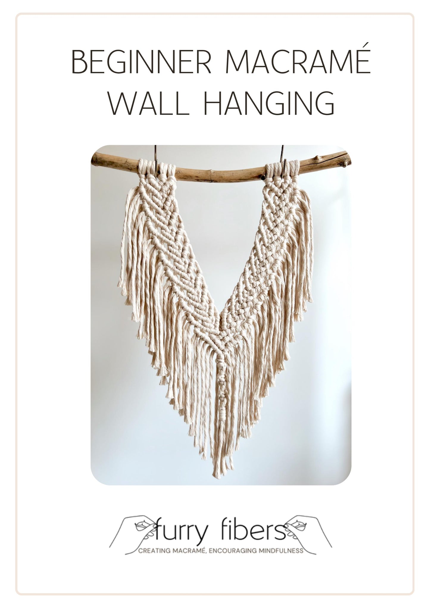 Macrame DIY Kit: Beginner Boho Wall Hanging with Driftwood (PDF Pattern Available)
