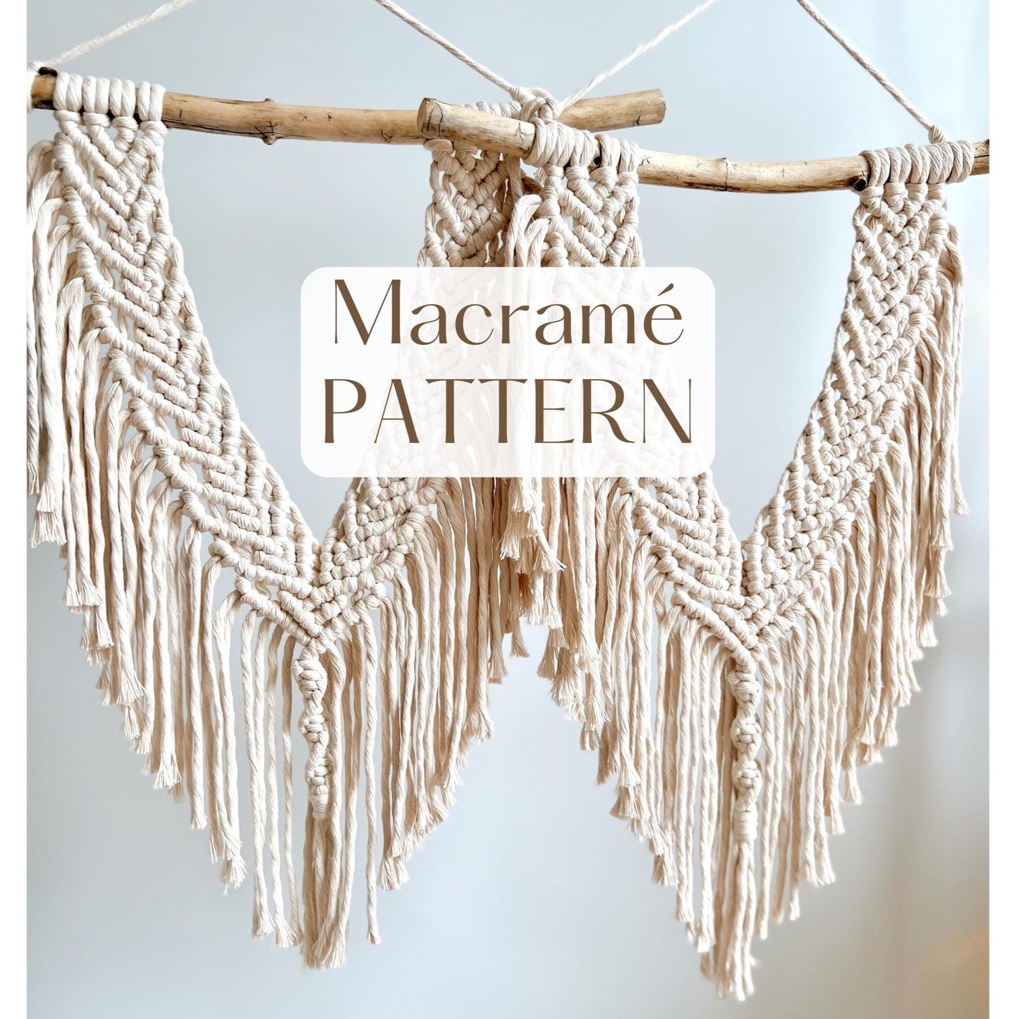 Macrame Wall Hanging Pattern: PDF Instructions and Images, Macrame Knot Guide, Supplementary Videos
