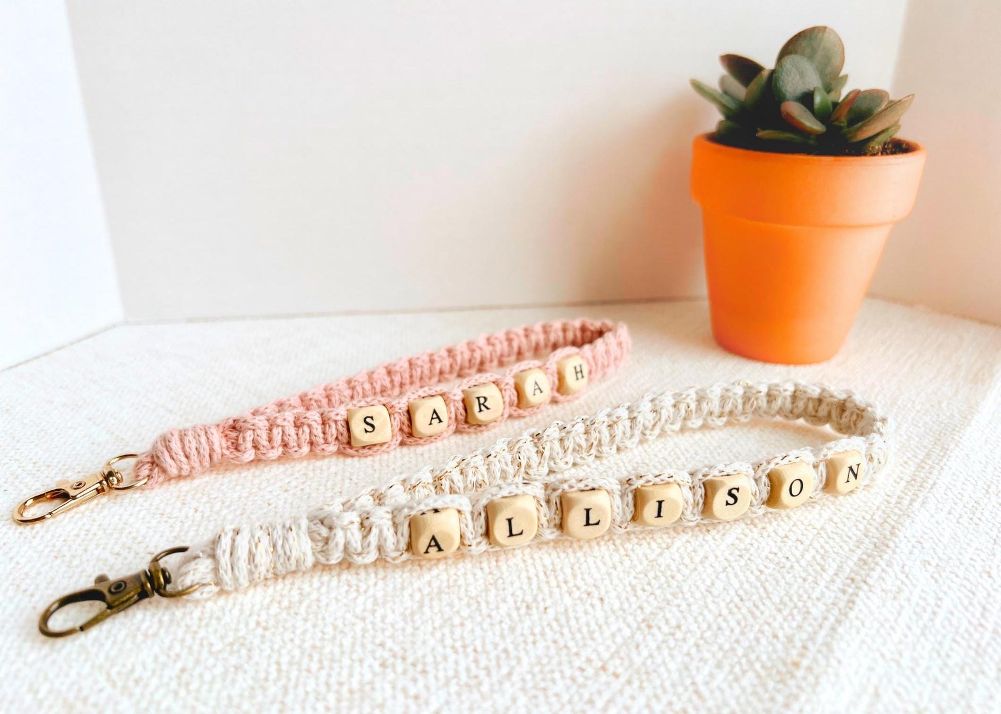 Macrame Keychain Pattern | Beginner Beaded Name Instructions (PDF Download)
