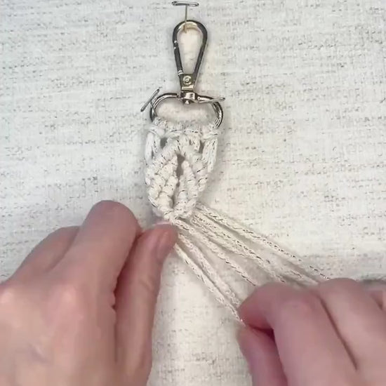 Macrame Keychain Pattern: DIY Video Tutorial (Digital Download)