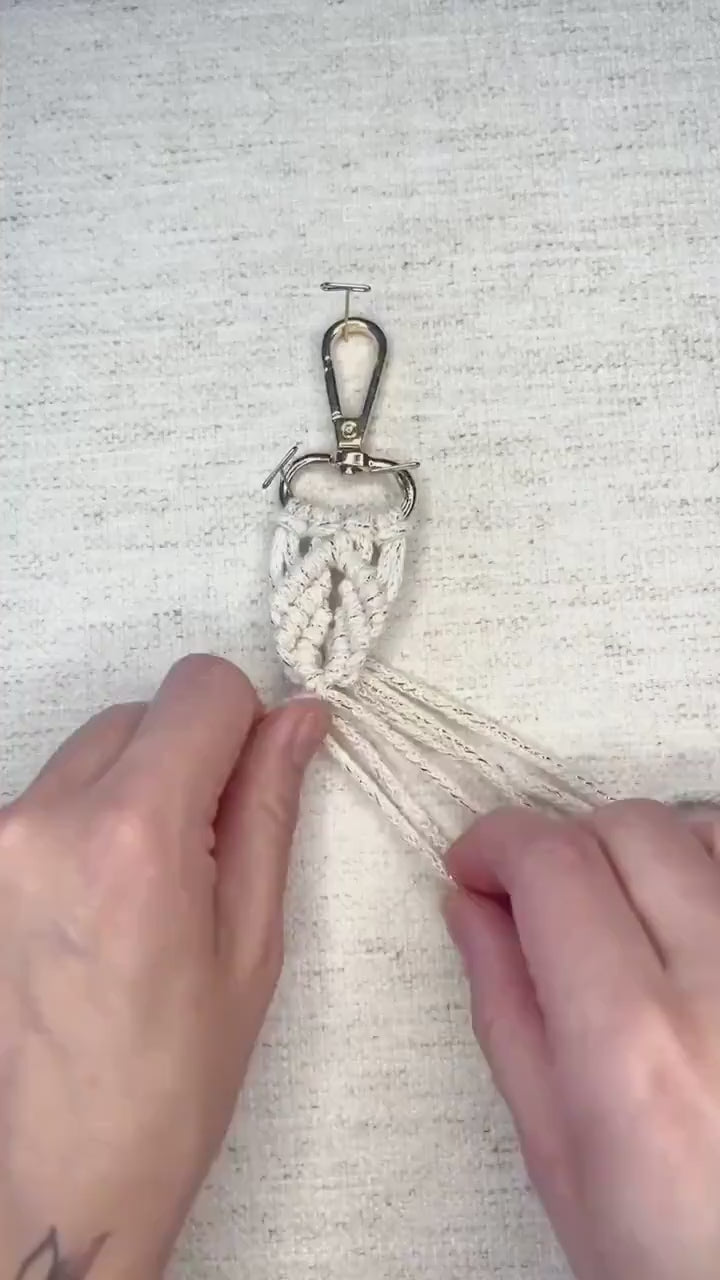 Macrame Keychain Pattern: DIY Video Tutorial (Digital Download)